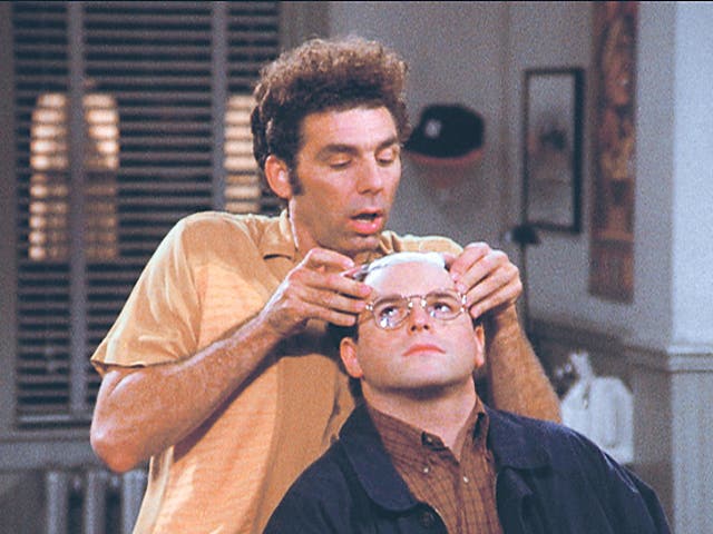 Kramer (Michael Richards) and George (Jason Alexander) in Seinfeld