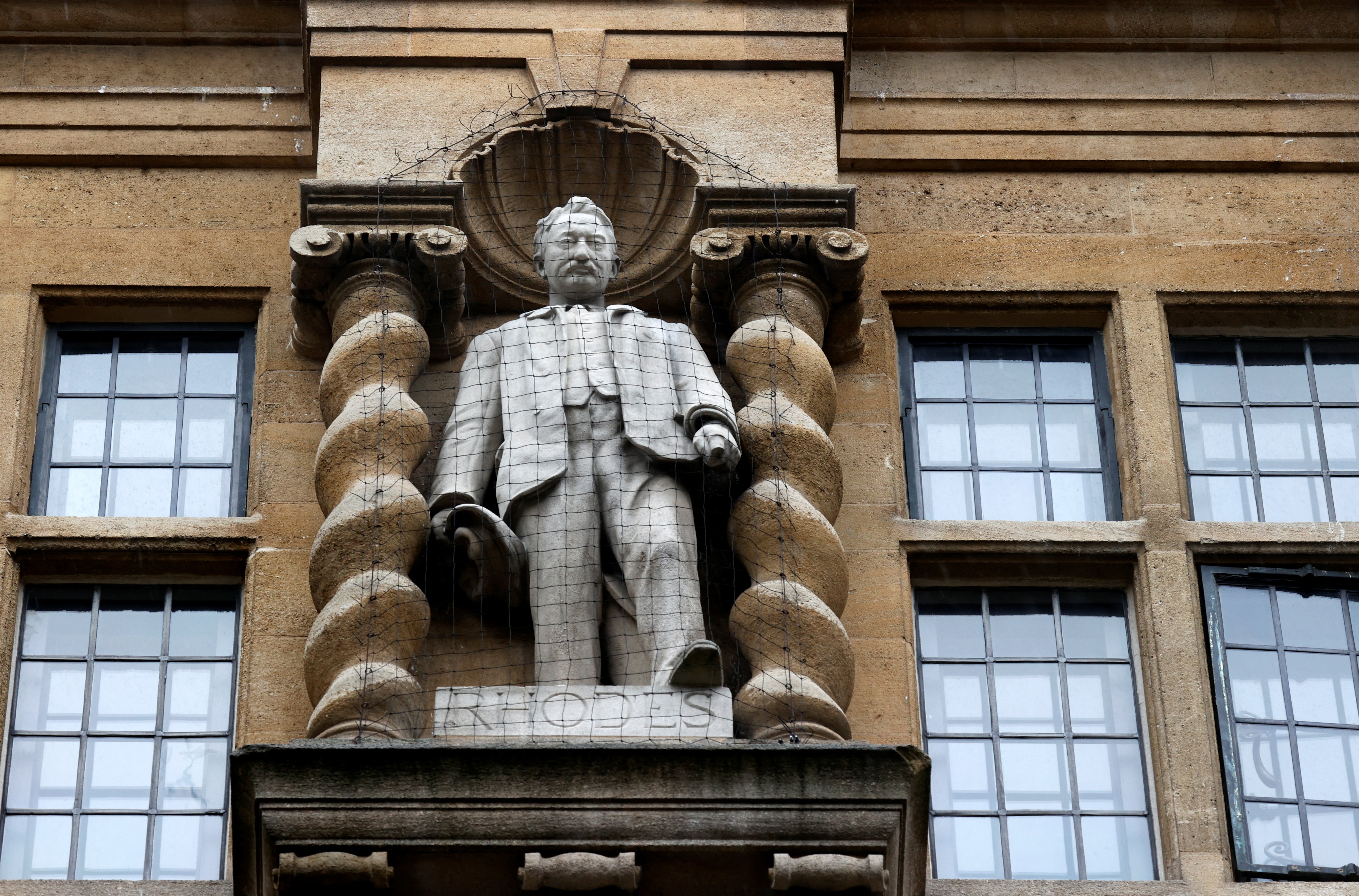 The statue is located in Oriel College, a consituent part of Oxford University