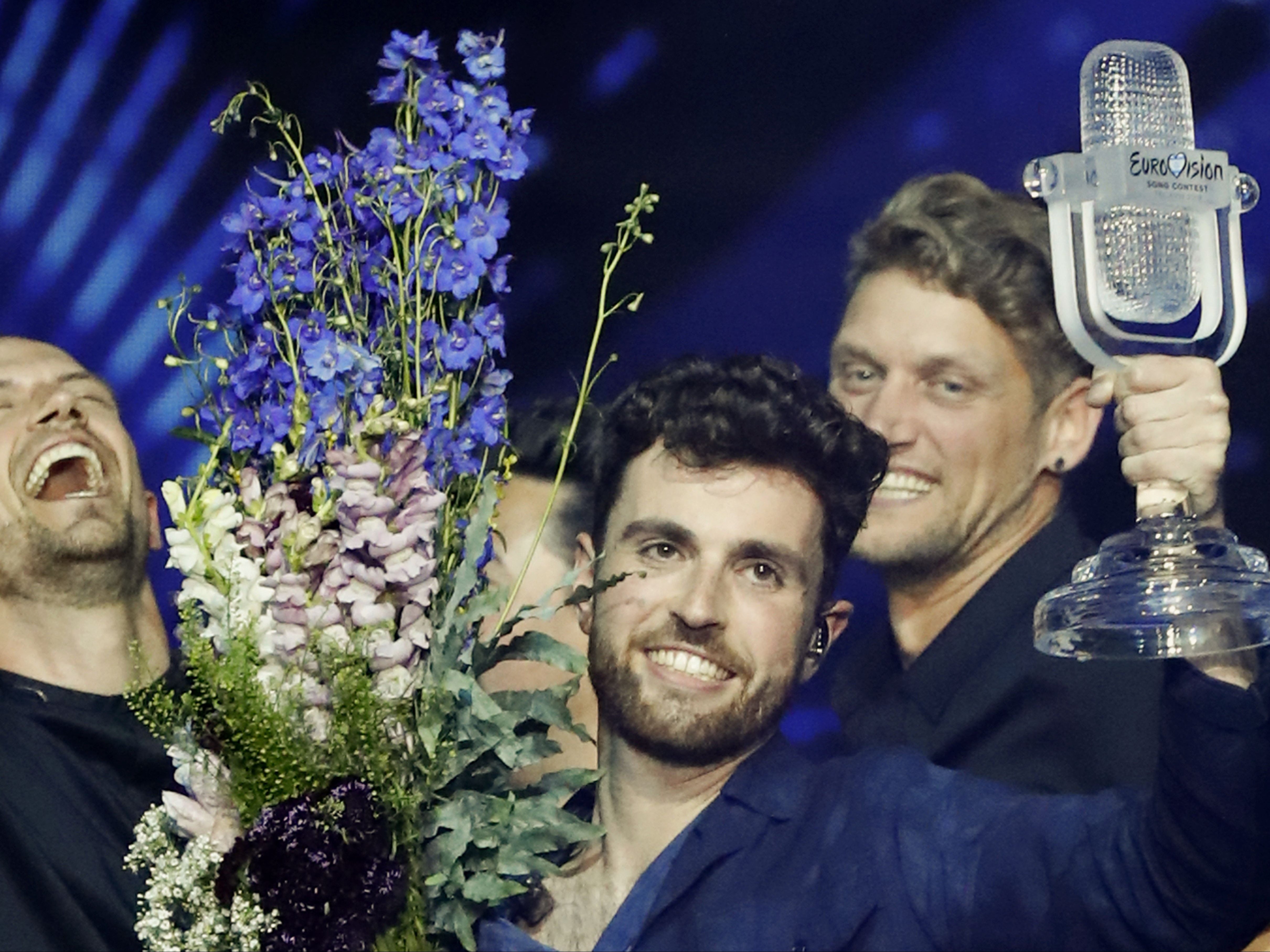 Duncan Laurence winning the 64th edition of Eurovision in 2019