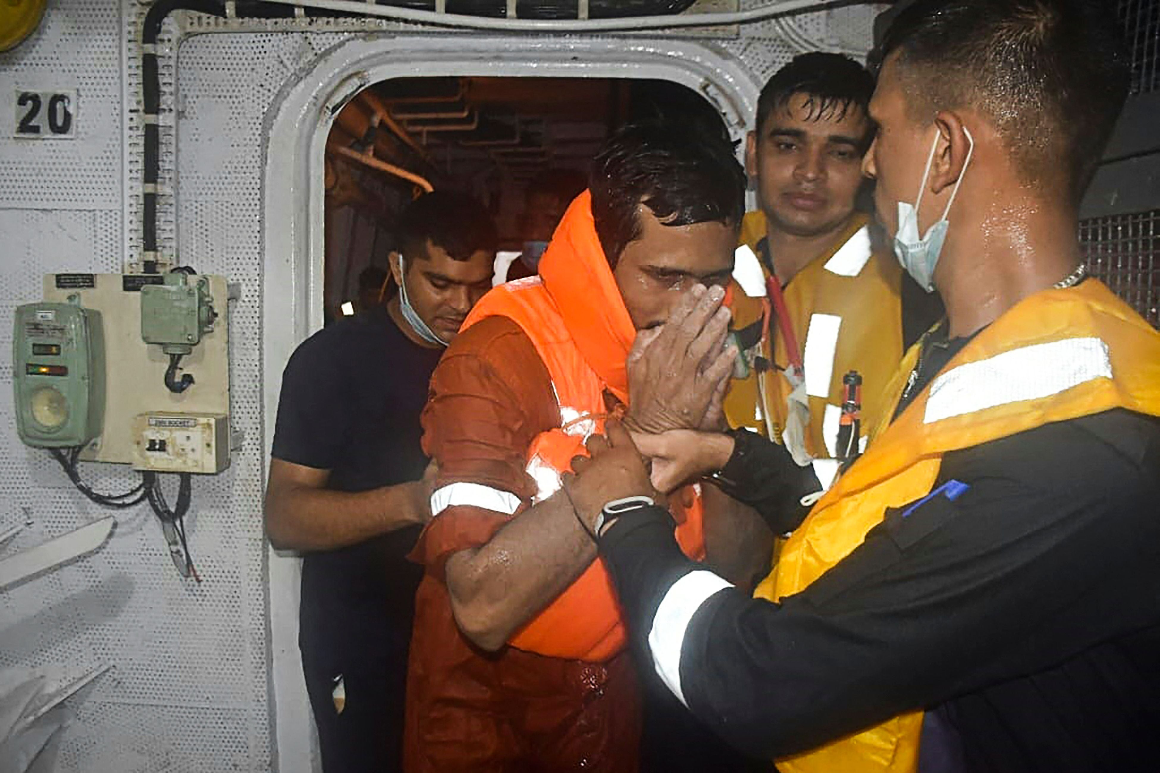 Man rescued by the Indian navy