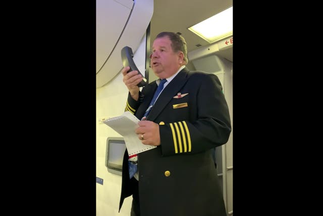 <p>‘Captain Conrad’ gives tear jerking farewell speech to Delta passengers and cabin crew </p>