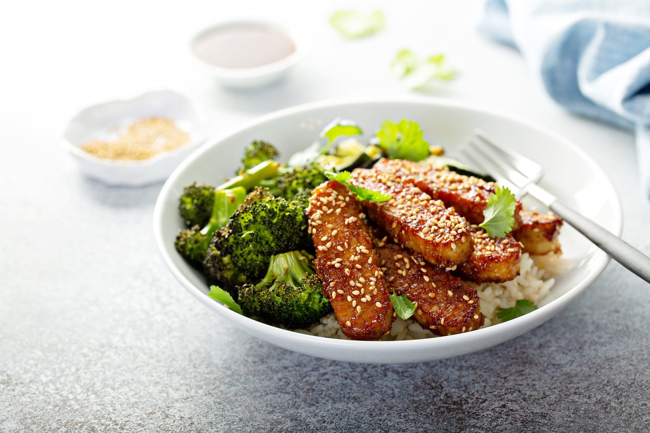 Try swapping meat for plant-based alternatives like tempeh