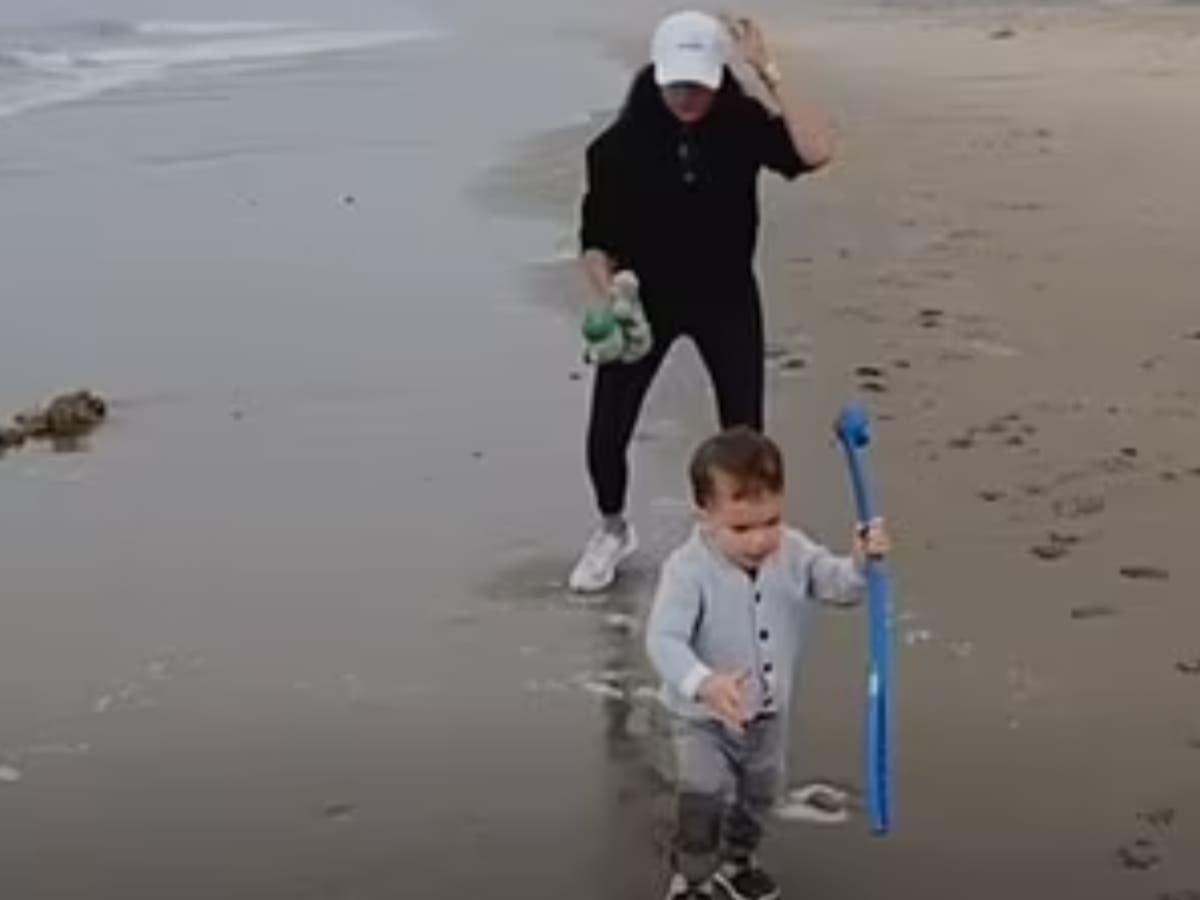 New video footage of Archie on a beach shared by Harry and Meghan The Independent