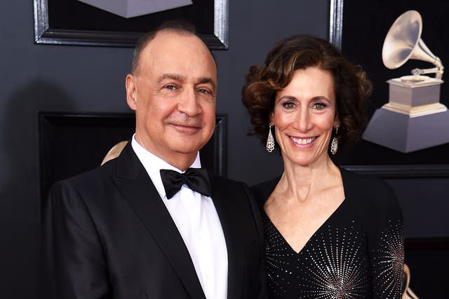<p>Sir Leonard Blavatnik, with his wife Emily Appelson, was named the richest person in the country </p>