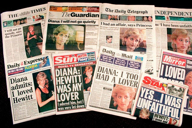 <p>Press reaction to the BBC’s Princess Diana interview in 1995</p>