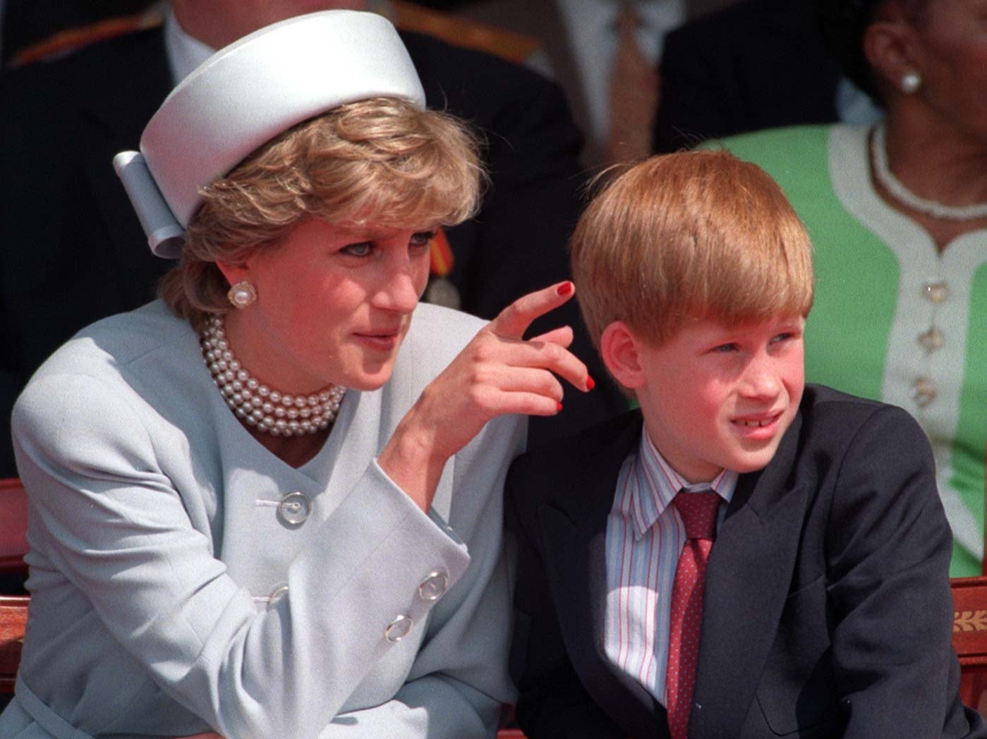 Diana, Princess of Wales, pictured with a young Prince Harry