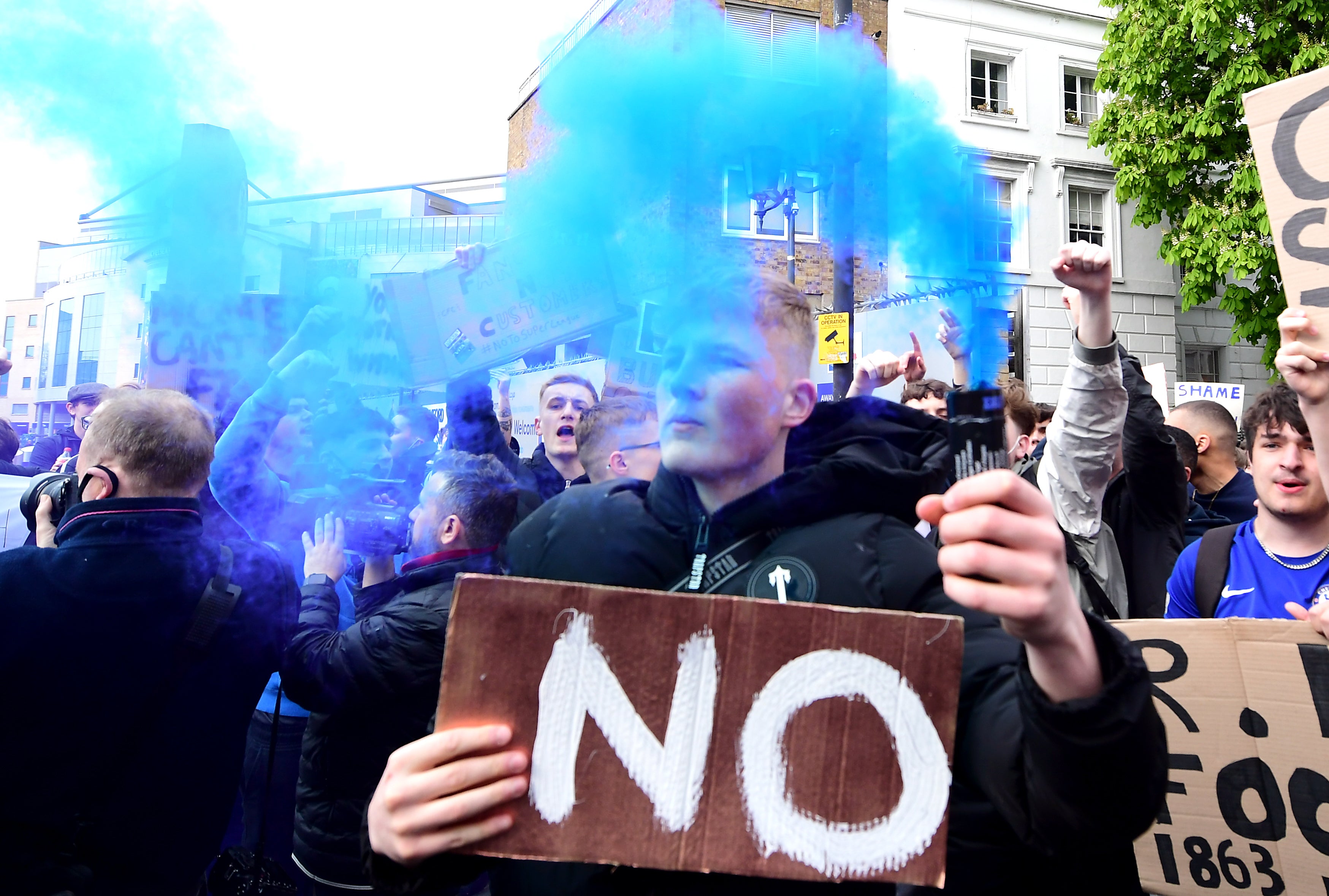 Plans for a new European Super League sparked widespread opposition, including protests from Chelsea fans