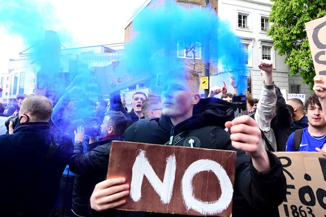 Plans for a new European Super League sparked widespread opposition, including protests from Chelsea fans