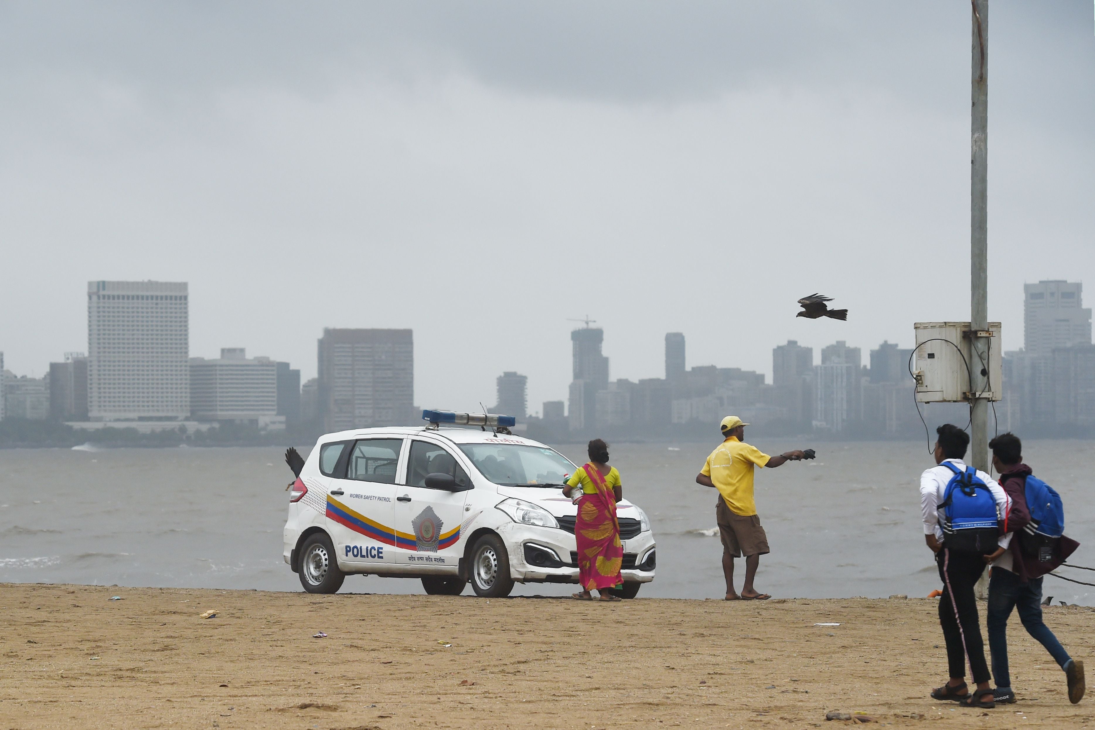Representational Image. A police vehicle patrols the Girgaum Chowpatty beach in Mumbai
