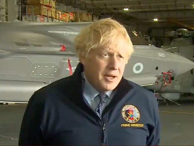Boris Johnson speaking to broadcasters about the report into Martin Bashir’s Diana interview