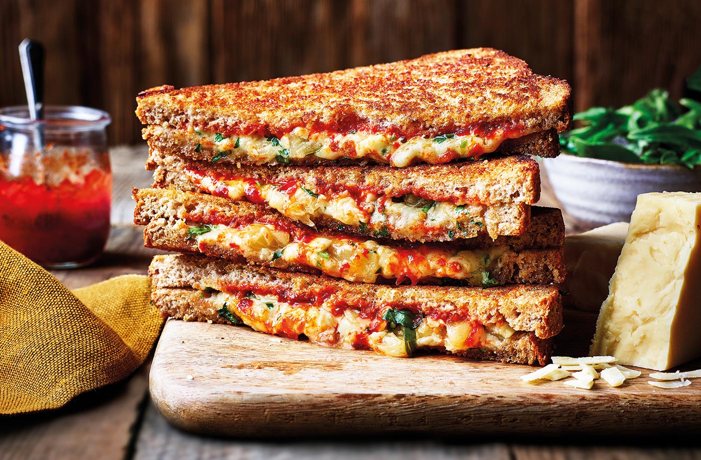 Upgrade your lunchtime with an oozy cheese toastie recipe