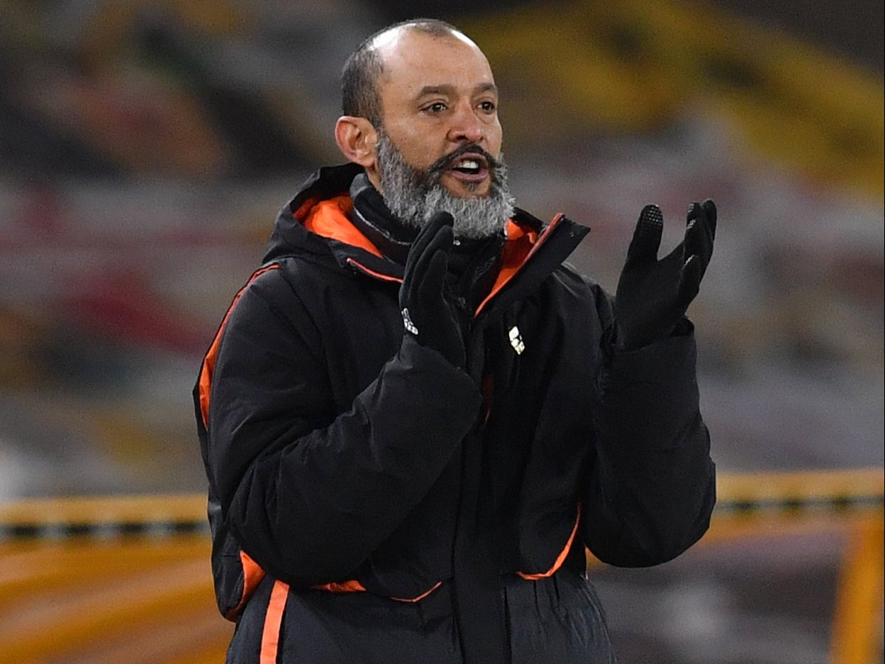 Nuno Espirito Santo will take charge of Wolves for the final time on Sunday (Paul Ellis/PA)