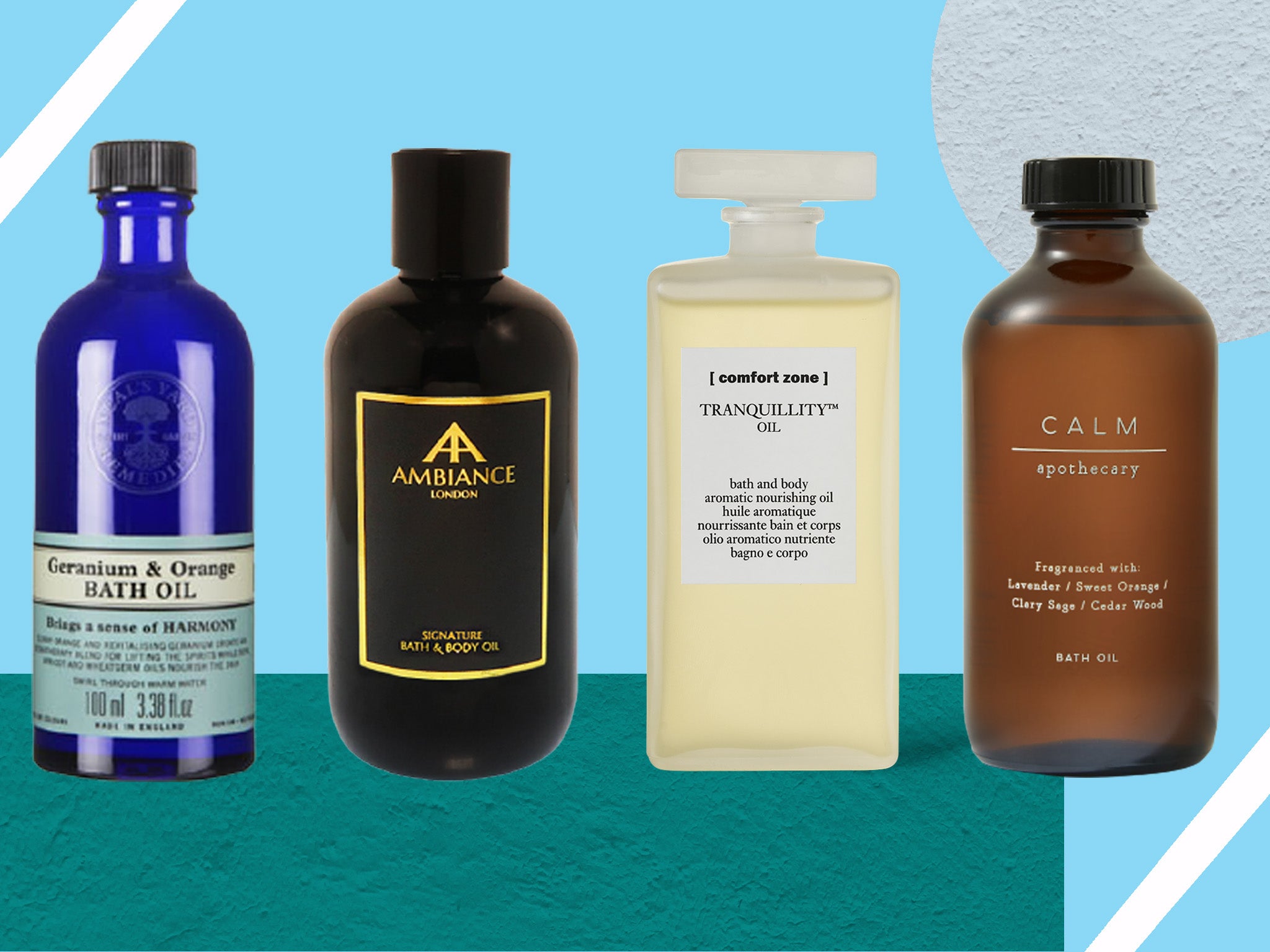 <p>Uplifting or calming, the beauty of bath oils is that they combine <a href="https://www.independent.co.uk/extras/indybest/fashion-beauty/skincare">skincare</a> and an at home spa-like experience in one</p>