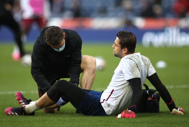 Fabianski suffered a knee injury in the warm-up at West Brom on Wednesday