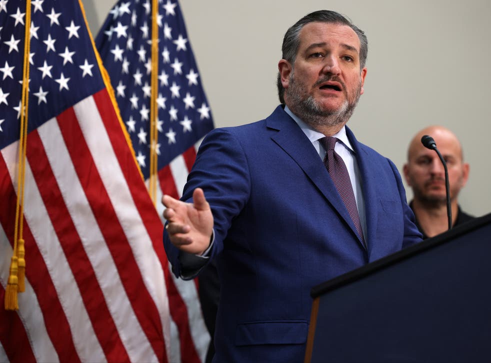 Ted Cruz speaks during a news conference on 12 May 2021 in Washington, DC