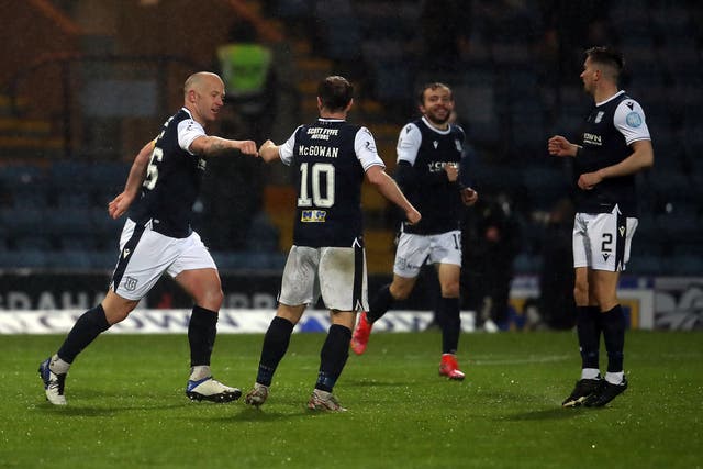 Paul McGowan (centre) believes Dundee should have killed off Kilmarnock on Thursday night