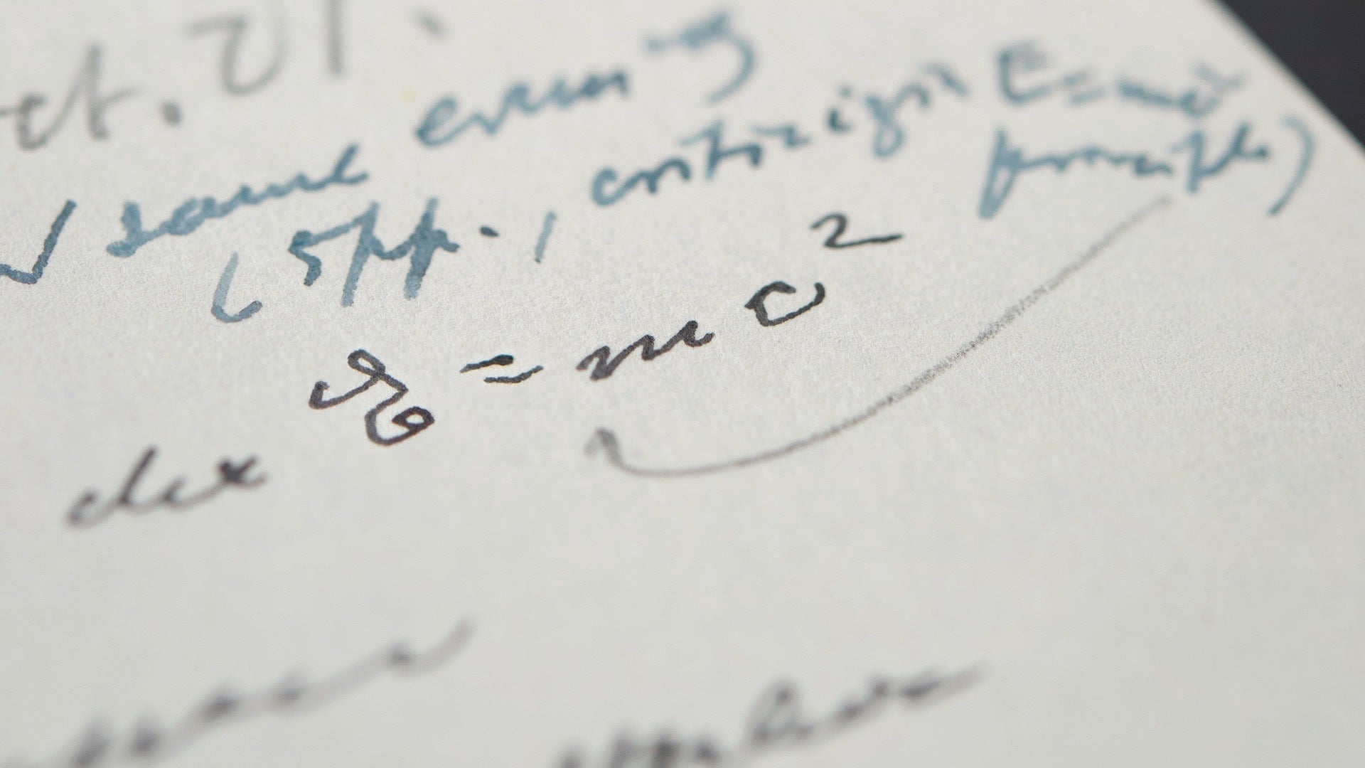 Archivists say there are only three other known examples of Einstein writing the world-changing equation in his own hand