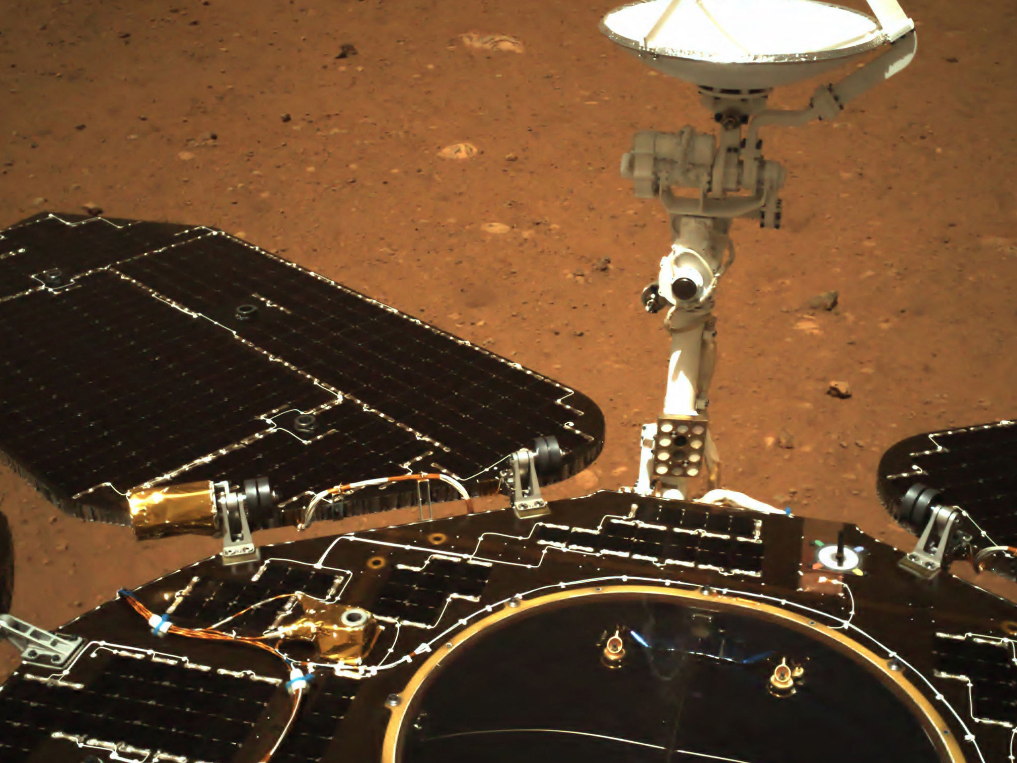 China’s space agency released the first photos from Mars’s surface on 19 May