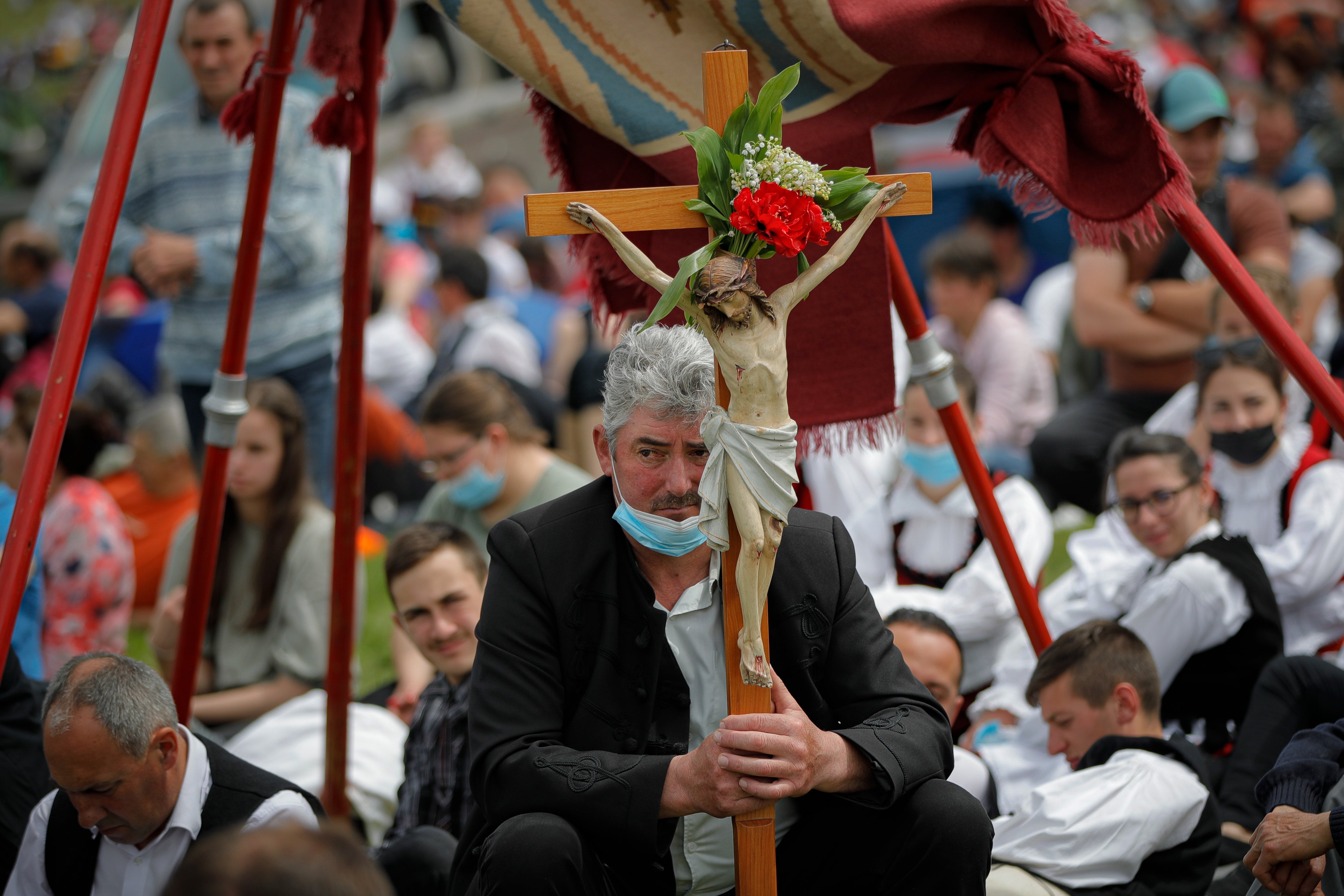 APTOPIX Virus Outbreak Romania Catholic Pilgrimage