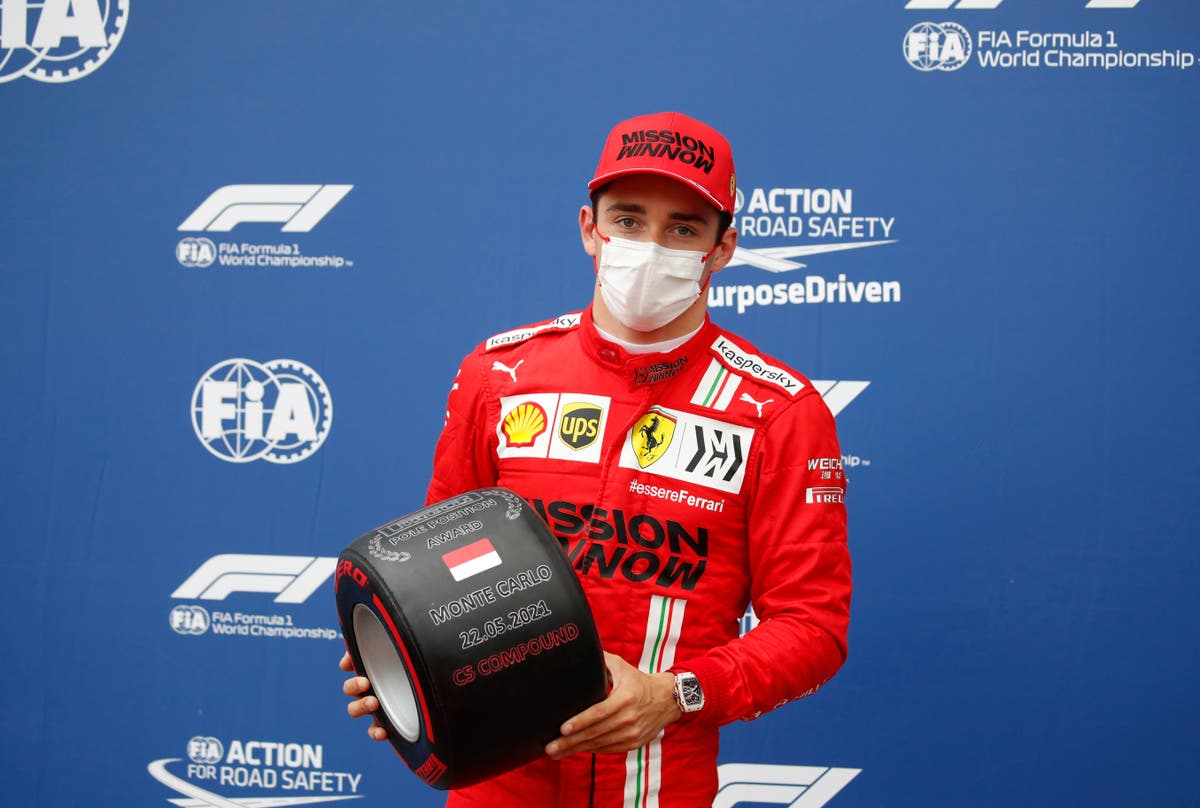 Ferrari hopeful Charles Leclerc will start on pole after heavy crash damages car Ferrari hopeful Charles Leclerc will start on pole after heavy crash damages car