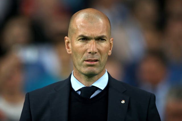 Zinedine Zidane did not say whether he would be at Real Madrid next season (Nick Potts/PA)