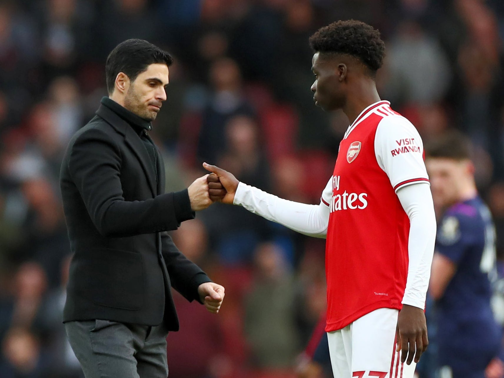 Bukayo Saka could make his 50th appearance of the season for club and country this weekend (Bradley Collyer/PA)