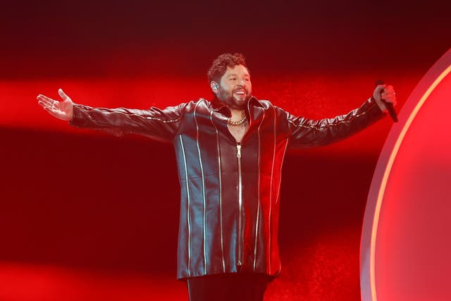 James Newman performing ‘Embers’ at the Eurovision Song Contest 2021