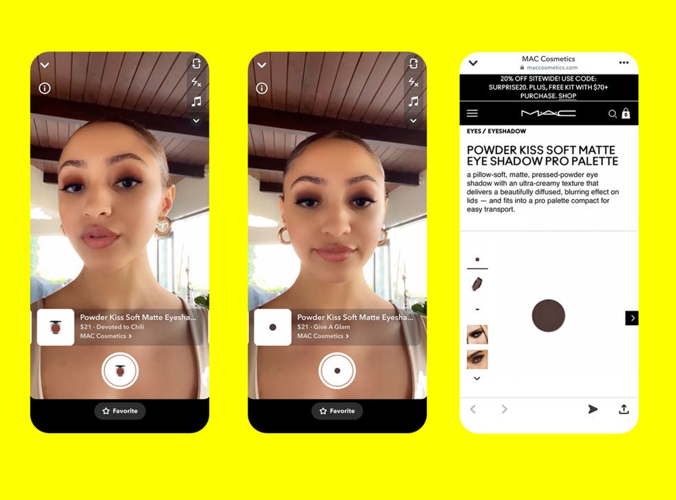 Snapchat’s new dynamic AR lenses allow users to ‘try on’ MAC makeup products and buy them through the app