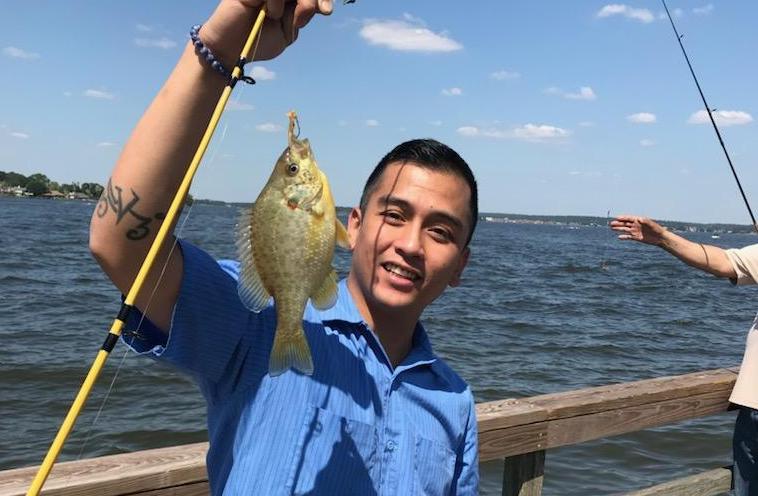 Angelo Quinto looked cooking and fishing