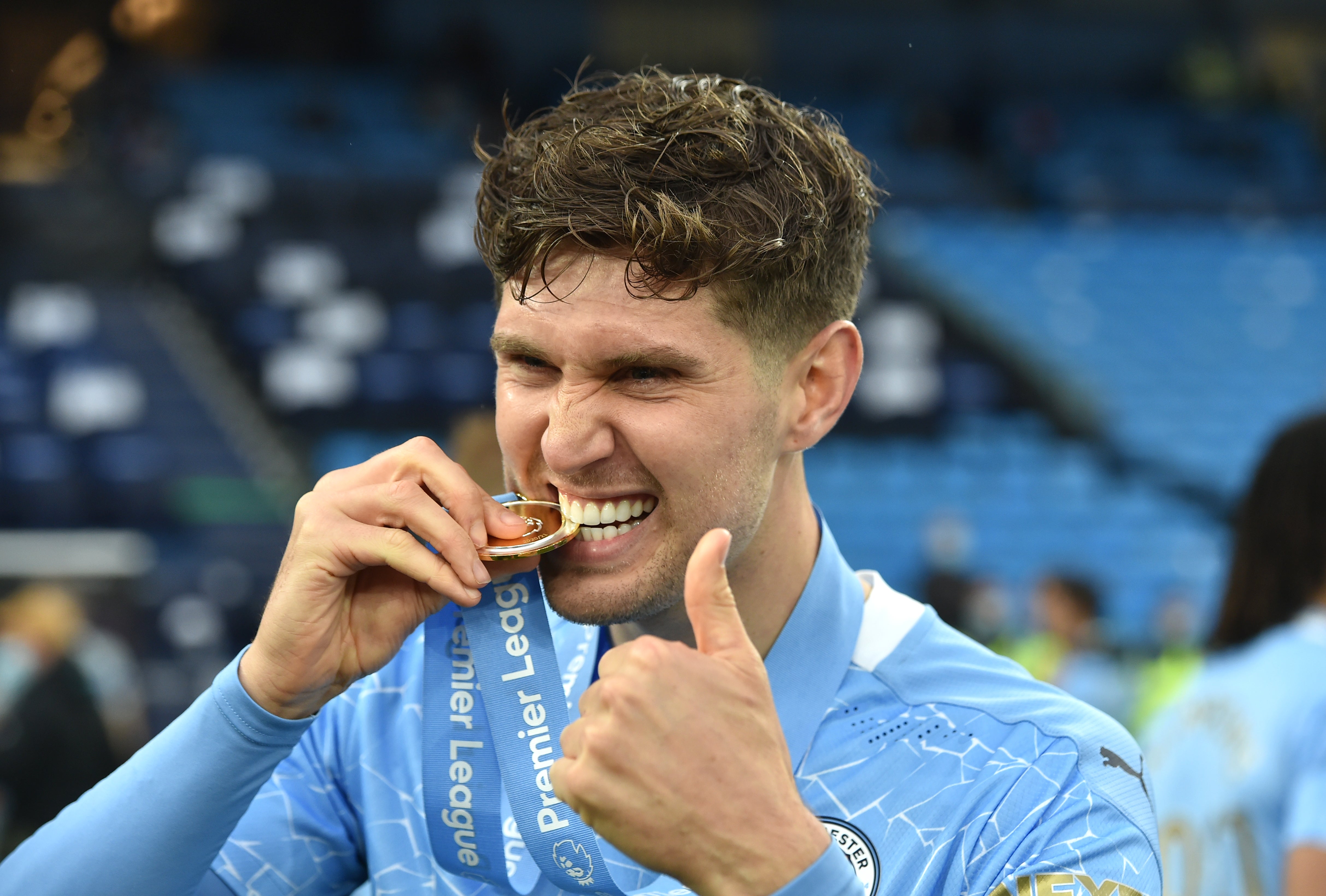 John Stones is switching his attention to the Champions League final after collecting his Premier League medal