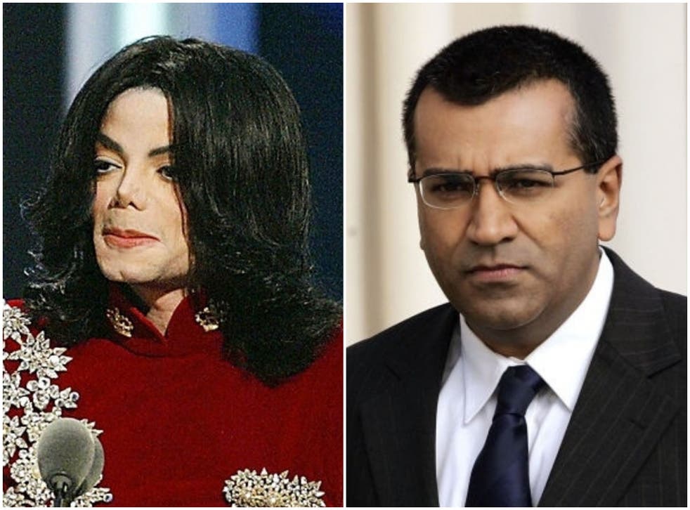 Michael Jackson in 2002, and Martin Bashir at Jackson’s trial in 2005