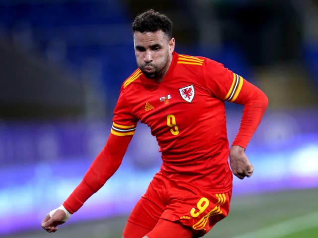 <p>Hal Robson-Kanu in action for Wales</p>