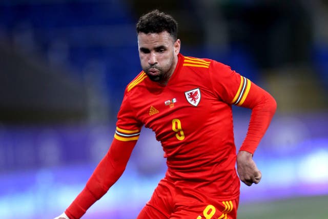 <p>Hal Robson-Kanu in action for Wales</p>