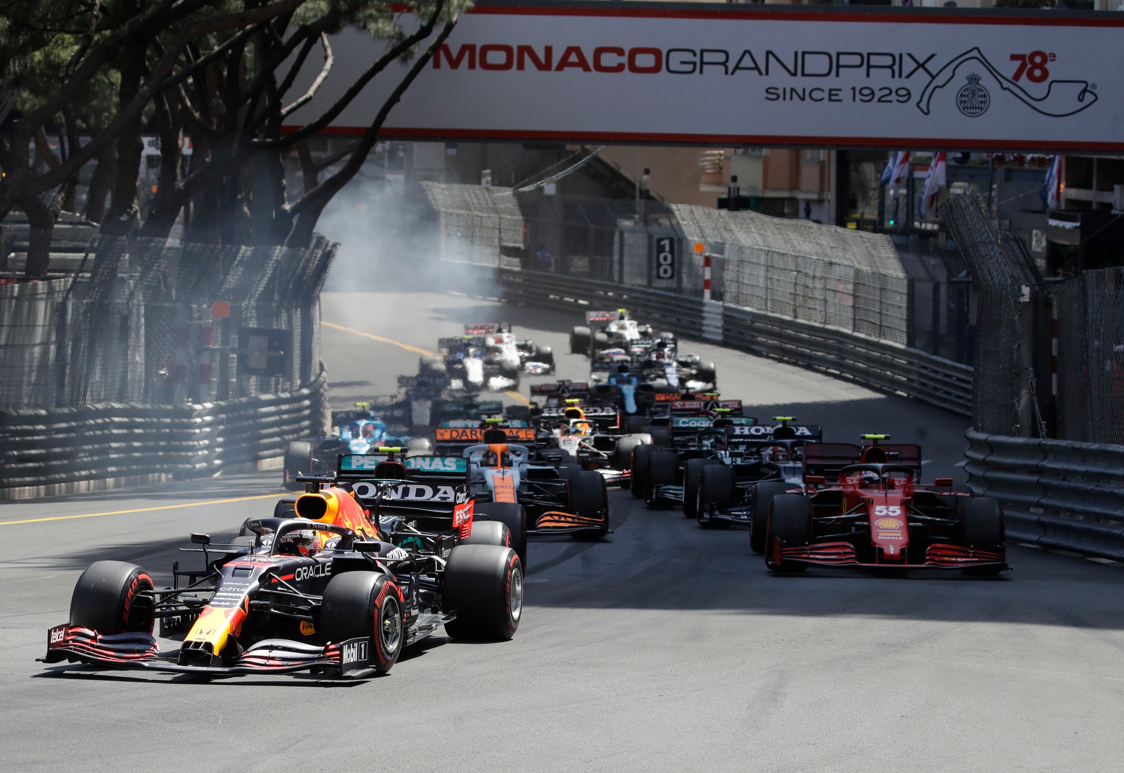 Max Verstappen held on to his lead throughout the race