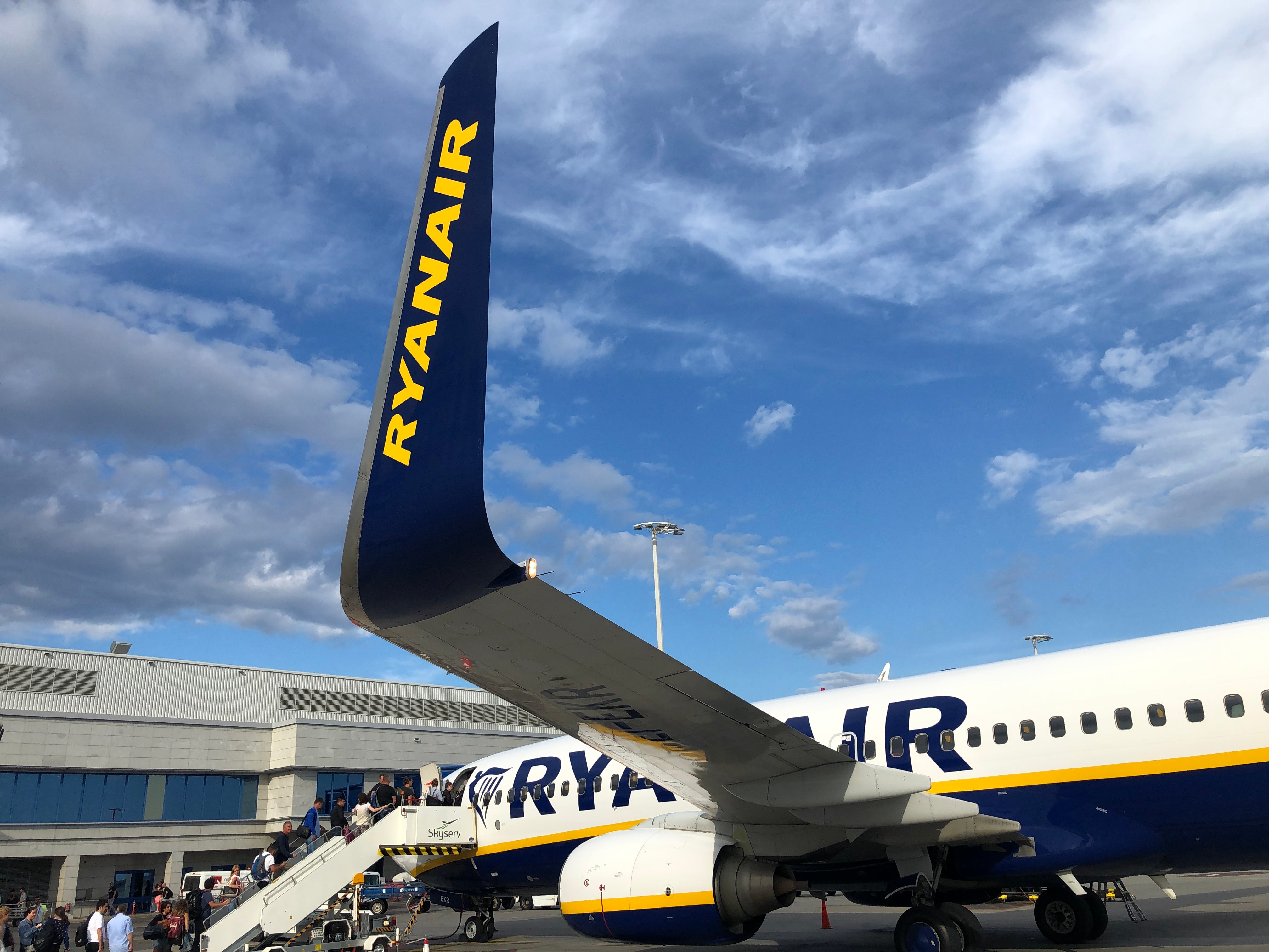 Starting gate: Ryanair Boeing 737 at Athens airport (file photo)