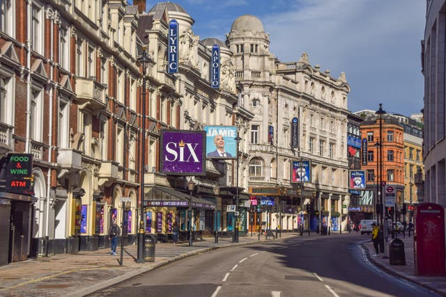 <p>On with the show: Shaftesbury Avenue in London’s West End </p>