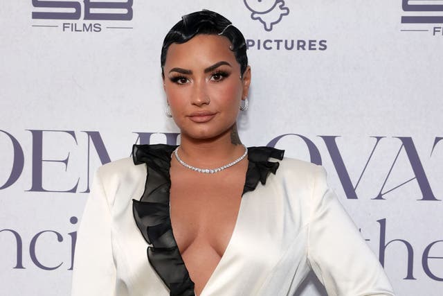 Demi Lovato at the premiere of ‘Demi Lovato: Dancing with the Devil’ on 22 March 2021 in Beverly Hills, California