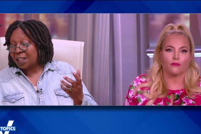 <p>Co-hosts of The View, Whoopi Goldberg and Meghan McCain</p>