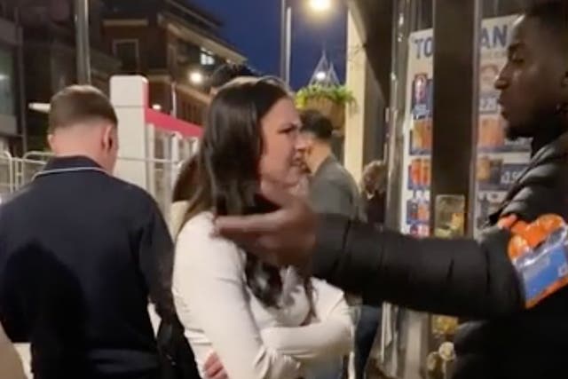 The bouncer is called a “black c***t” and a “f****** n*****” outside the pub in Birmingham on Saturday night