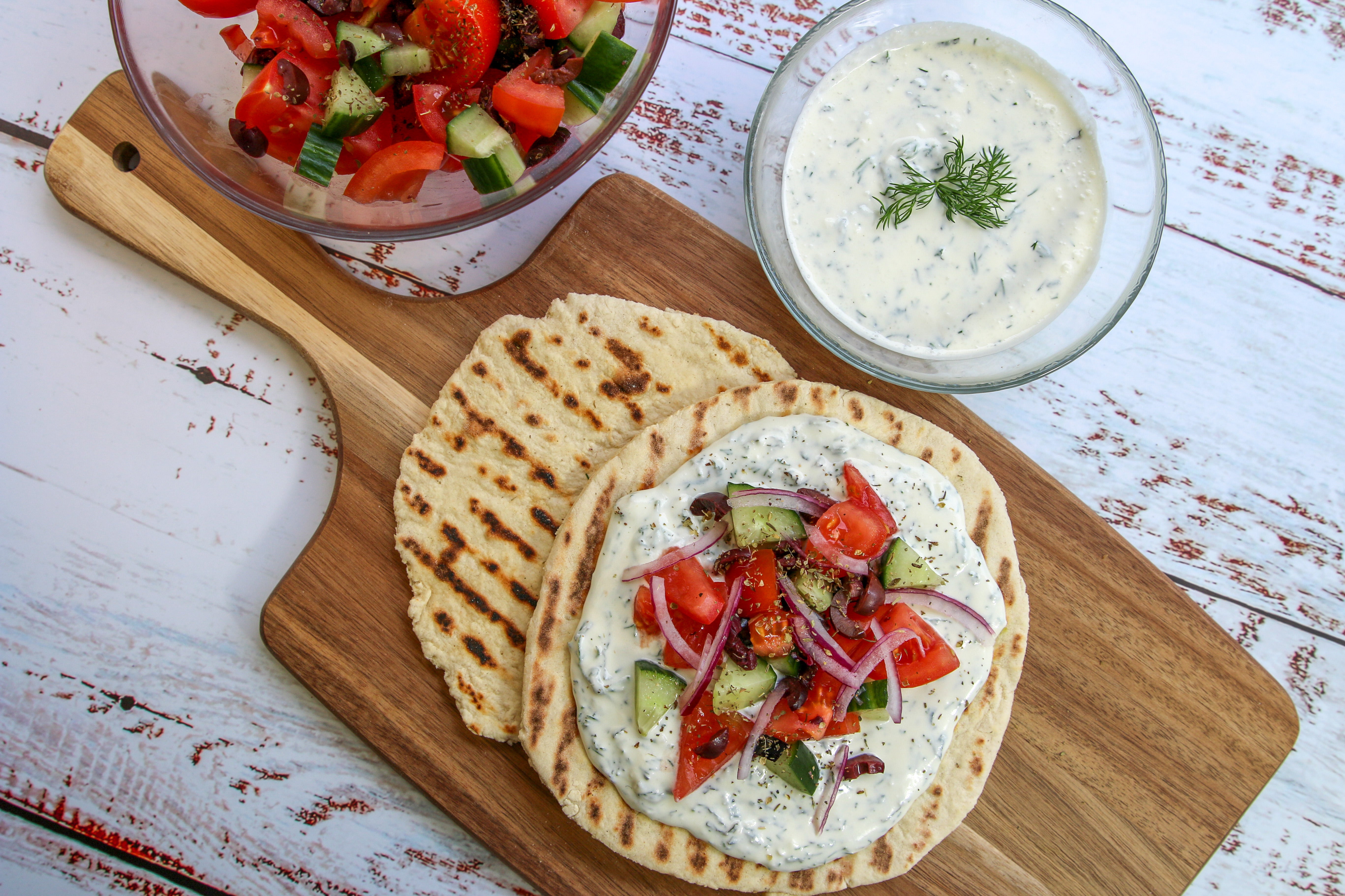 This classic salad works well on flatbread