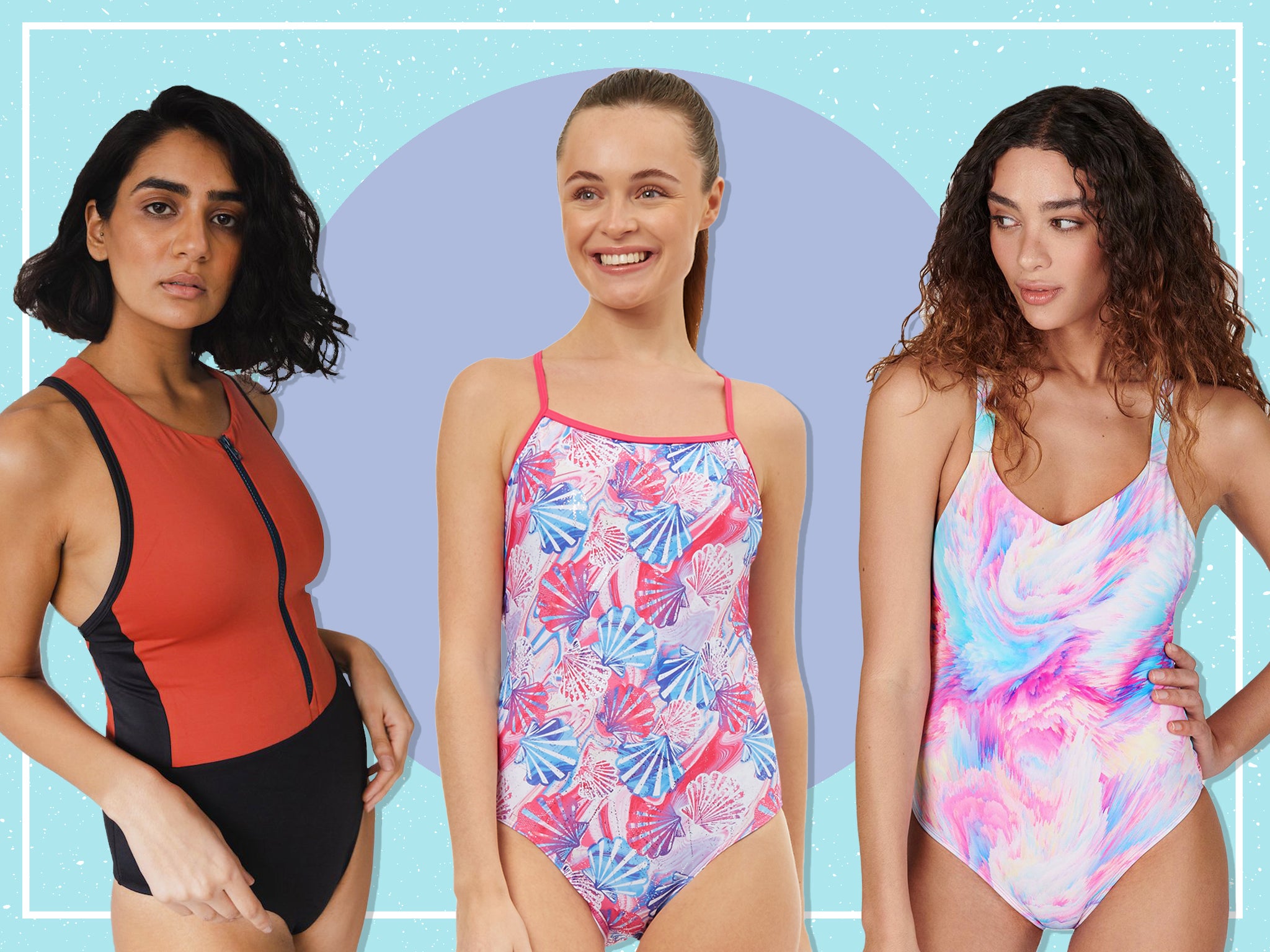 FORUU One Piece Swimsuit 2021,Summer Womens Cute Bathing Suit Solid Bikini One Piece Swimwear Push-Up Swimsuit Beachwear
