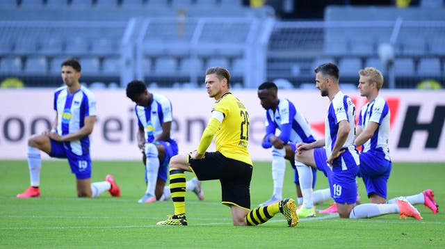 Footballers began taking a knee in support of Black Lives Matter following the death of George Floyd