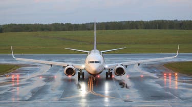 <p>A Boeing 737-8AS Ryanair passenger plane (flight FR4978, SP-RSM) from Athens, Greece, that was intercepted and diverted to Minsk on the same day by Belarus authorities, landing at Vilnius International Airport</p>