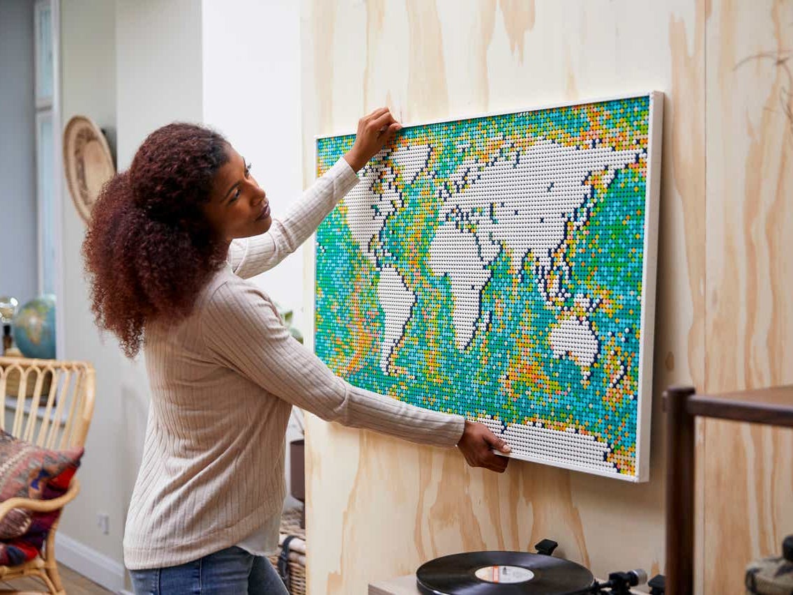 Lego’s new Art World Map is inspired by bathymetric mapping of the ocean floor and will allow builders to rearrange it according to their personality