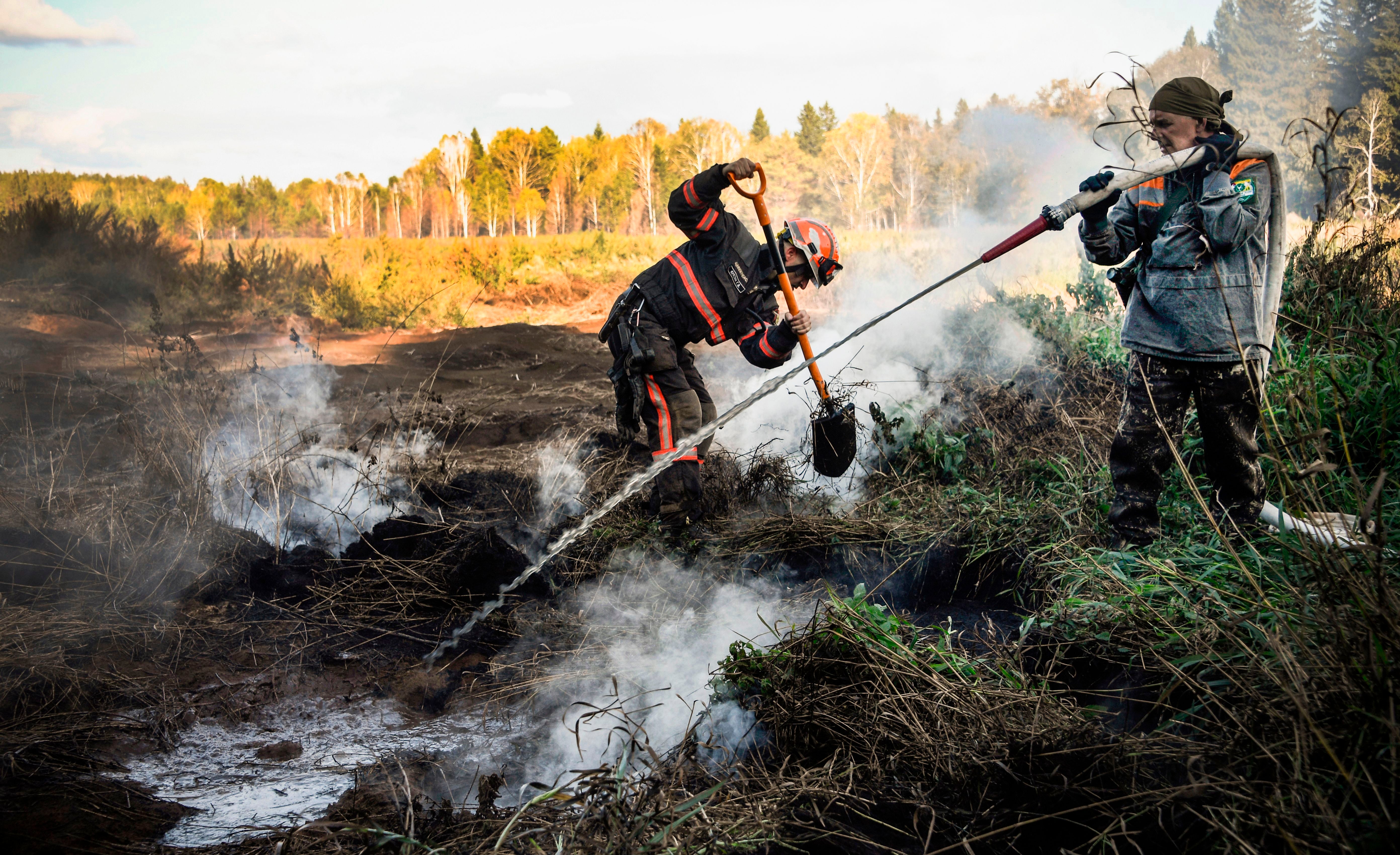 Peatland fires represent an additional threat to the climate because it releases a great deal of carbon dioxide