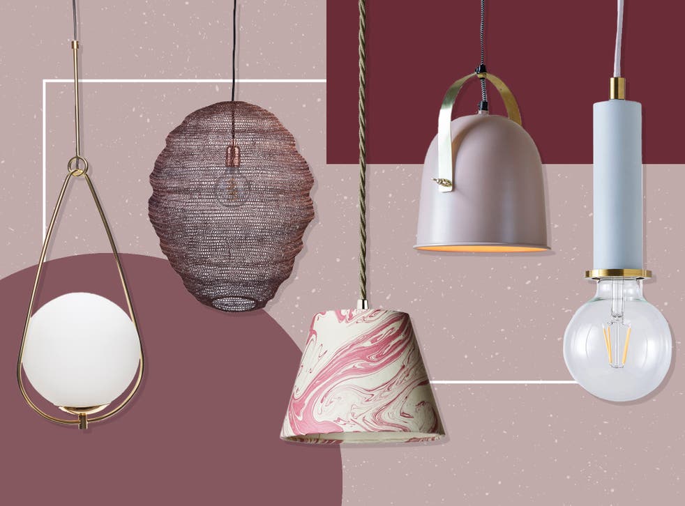 Best Pendant Lighting Contemporary To Rustic Hanging Ceiling Lights The Independent - Pale Pink Glass Ceiling Light
