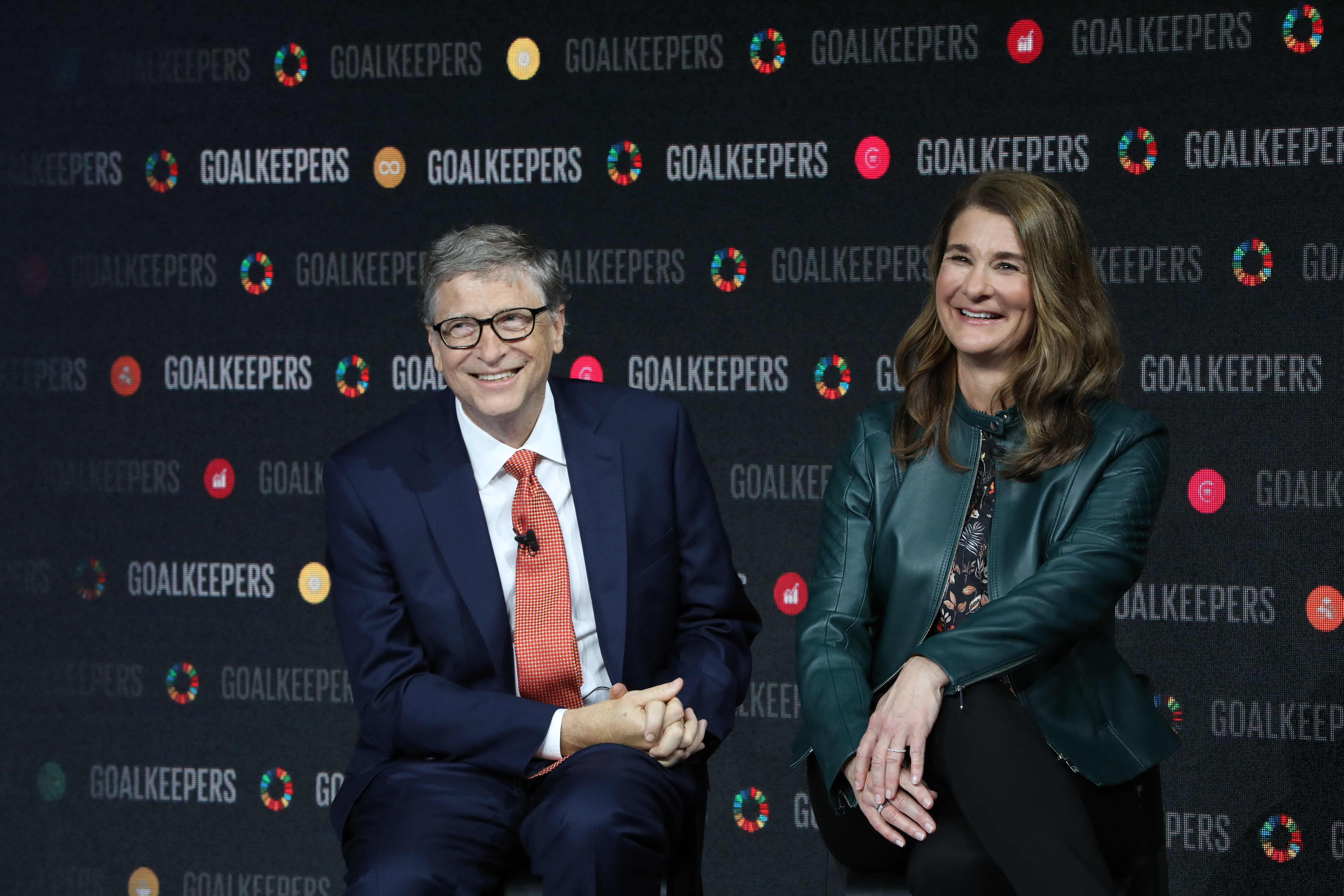 File Bill Gates and his wife Melinda Gates introduce the Goalkeepers event at the Lincoln Center in New York