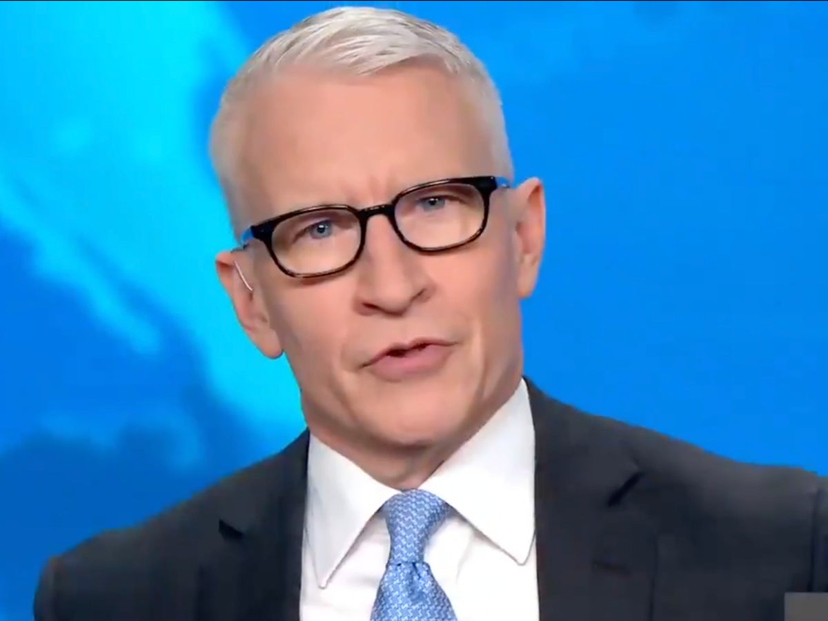 Trump shares fake video of Anderson Cooper’s reaction to ‘disturbing’ CNN town hall – with Biden in his place
