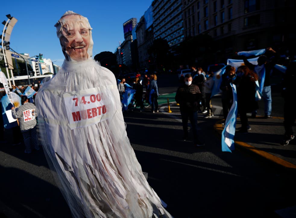 CORONAVIRUS-ARGENTINA PROTESTA