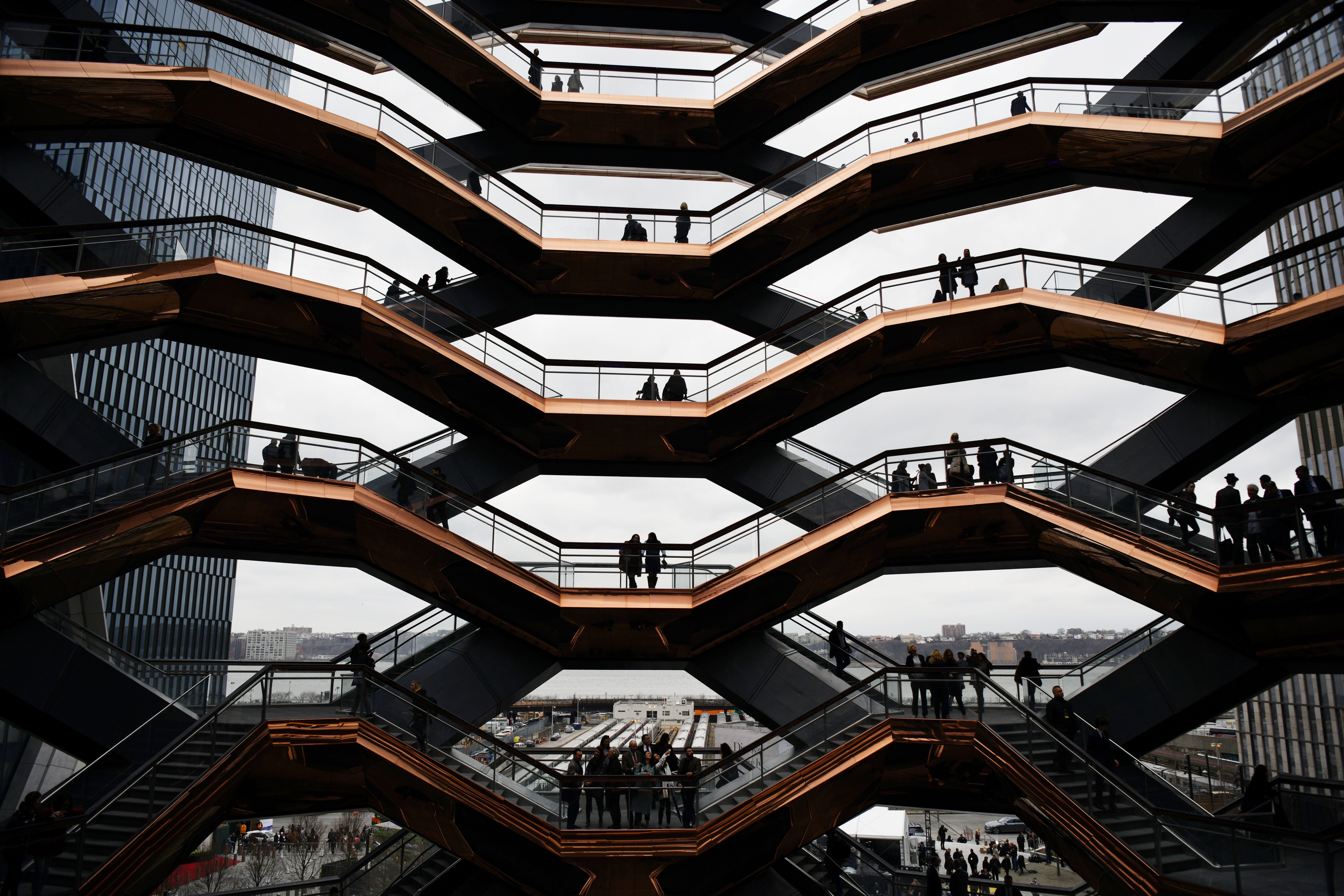 File image: A view inside the Vessel at Hudson Yards, New York's newest neighborhood, official opening event on 15 March, 2019 in New York City